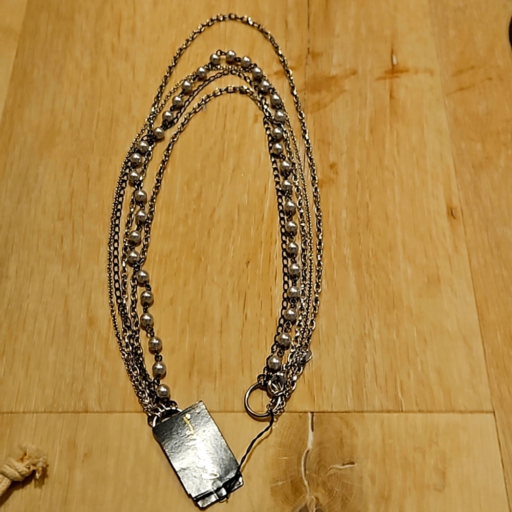 Vintage cookie Lee silver necklace becklace  nwt